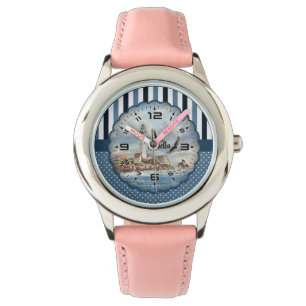 Anpassningsbar Girls Namn Glitter Strap Kids Watch Armbandsur