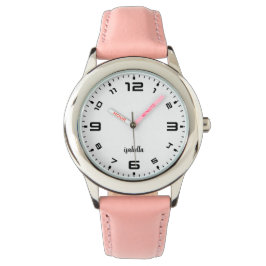 Anpassningsbar Girls Namn Glitter Strap Kids Watch Armbandsur