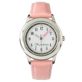 Anpassningsbar Girls Namn Glitter Strap Kids Watch Armbandsur