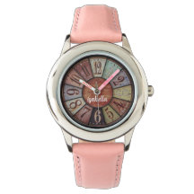 Anpassningsbar Girls Namn Glitter Strap Kids Watch