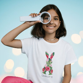 Anpassningsbar Girls Påskhare T-Shirt