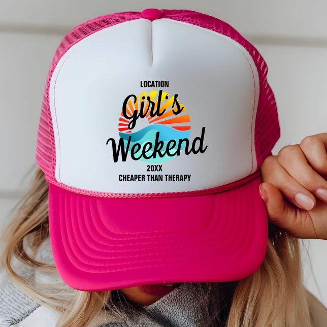 Anpassningsbar Girls Resa 2025 Retro Sunset Helg B Keps (Skapare uppladdad)