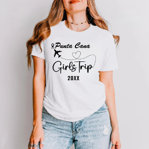 Anpassningsbar Girls Resa 2025 Vacation för kvinno T Shirt