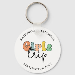 Anpassningsbar Girls Resa Cute Girls helg semest Nyckelring