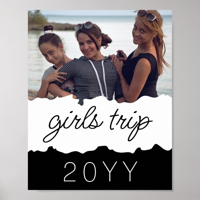 Anpassningsbar Girls Resa | Girls helg Getaway Sou Poster (Framsidan)