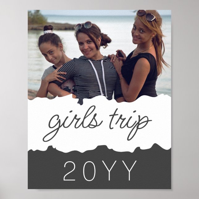 Anpassningsbar Girls Resa | Girls helg Getaway Sou Poster (Framsidan)