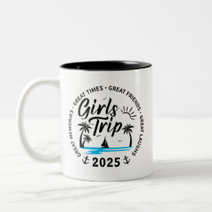 Anpassningsbar Girls Resa Group Matching Beach Vac Två-Tonad Mugg