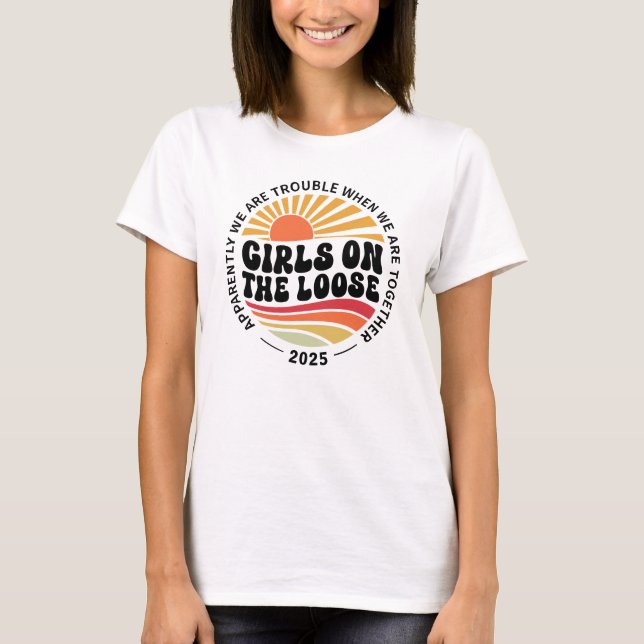 Anpassningsbar Girls Resa Group Matching Summer Va T Shirt (Framsida)