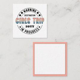 Anpassningsbar Girls Resa i Progress Gradient Funn Anteckningskort