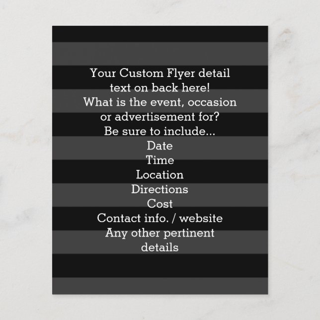 Anpassningsbar Girls Studentfest Black Rosa Monogr Flygblad (Baksidan)