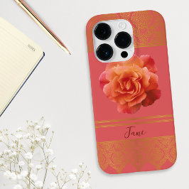 Anpassningsbar Girly Blommigt Rosa och Golden Dama