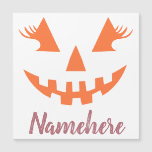 Anpassningsbar Girly Jack o lantern Pumpkin Hallow