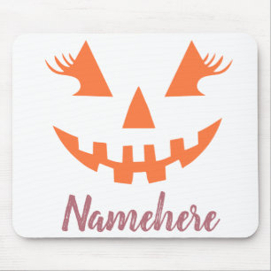 Anpassningsbar Girly Jack o lantern Pumpkin Hallow Musmatta