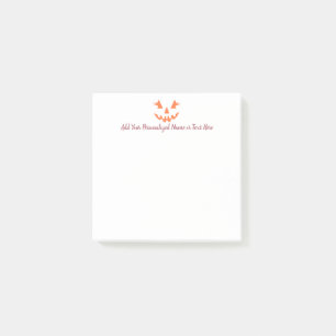 Anpassningsbar Girly Jack o lantern Pumpkin Hallow Post-it Block