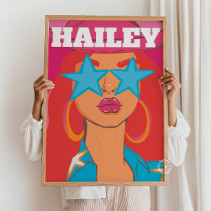 Anpassningsbar Girly Porträtt Preppy Dorm Decor Re Poster
