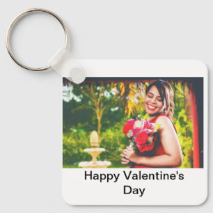 Anpassningsbar Glad Alla hjärtans dag-foto Nyckelring