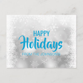 Anpassningsbar GLAD HELG Blue Silver Snö Snöflingo