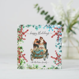 Anpassningsbar Glad helg Chic Rustik Vintage Ephem Inbjudningar