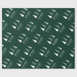 Anpassningsbar Glad helg Grönt Festive Spruce Presentpapper