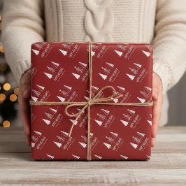 Anpassningsbar Glad helg Red Festive Spruce Presentpapper