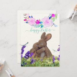 Anpassningsbar Glad påsk Shabby chic Boho Stil Lar Kort