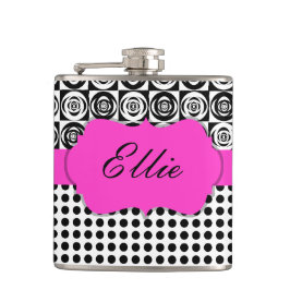 Anpassningsbar Glam Black and White Fickplunta