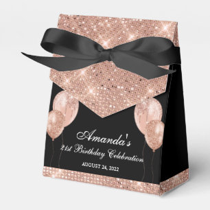 Anpassningsbar Glam Svart och Roséguld Presentaskar