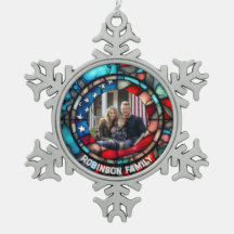 Anpassningsbar Glasdesign USA flagga patriotisk