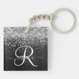 Anpassningsbar Glitter Black Gnistra Monogram