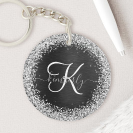 Anpassningsbar Glitter Black Gnistra Monogram