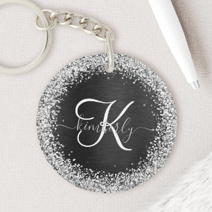 Anpassningsbar Glitter Black Gnistra Monogram