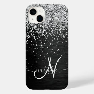 Anpassningsbar Glitter Black Gnistra Monogram