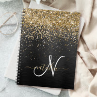 Anpassningsbar Glitter Black Gnistra Monogram