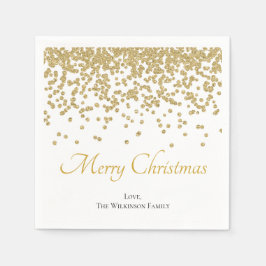 Anpassningsbar Glitter God jul Pappra Pappersservett