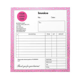 Anpassningsbar Glitter Rosa Cheetah Skriv ut faktu Anteckningsblock