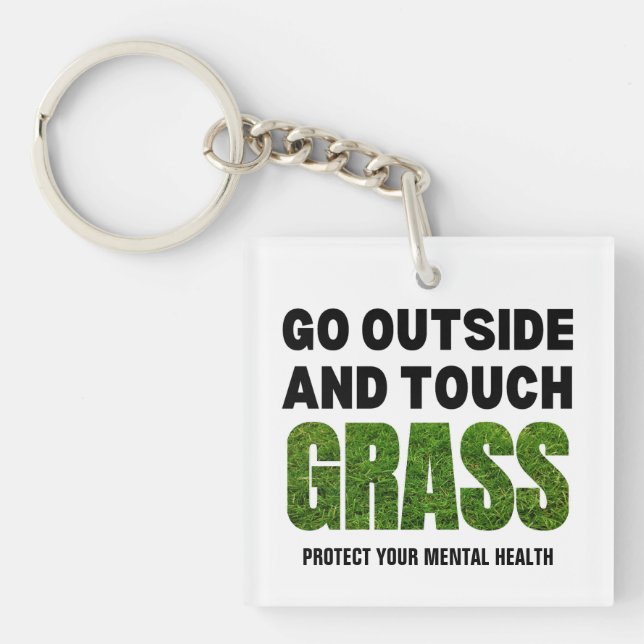 Anpassningsbar GO OUTSIDE TOUCH GRASS Funny Humor (Framsidan)