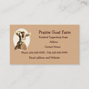 Anpassningsbar Goat Farm Animal Affärskort Visitkort