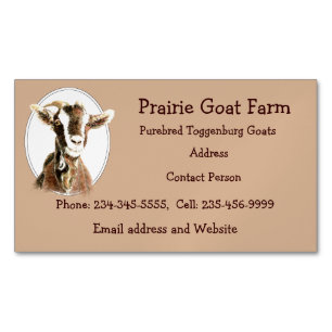 Anpassningsbar Goat Farm Animal Business Magnetiska Visitkort