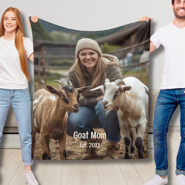 Anpassningsbar Goat Mamma Fleece Blanket jul Gift  (Skapare uppladdad)