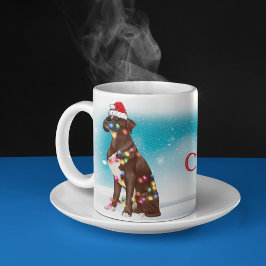 Anpassningsbar God jul Boxer Hund älskare Cute Kaffemugg