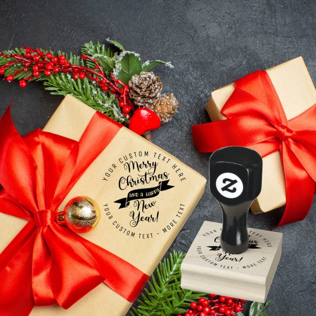 Anpassningsbar god jul Business LOGOTYP Rubber Fri Stämpel (Skapare uppladdad)