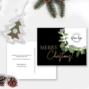Anpassningsbar God jul Company Logotyp Guld WAN Helg Vykort