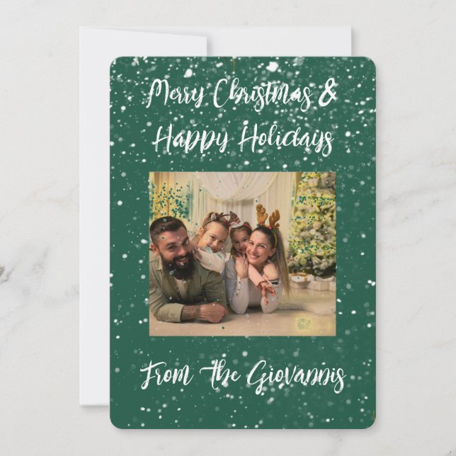 ANPASSNINGSBAR GOD JUL GREETARD SPARA DATUMET (Framsida)