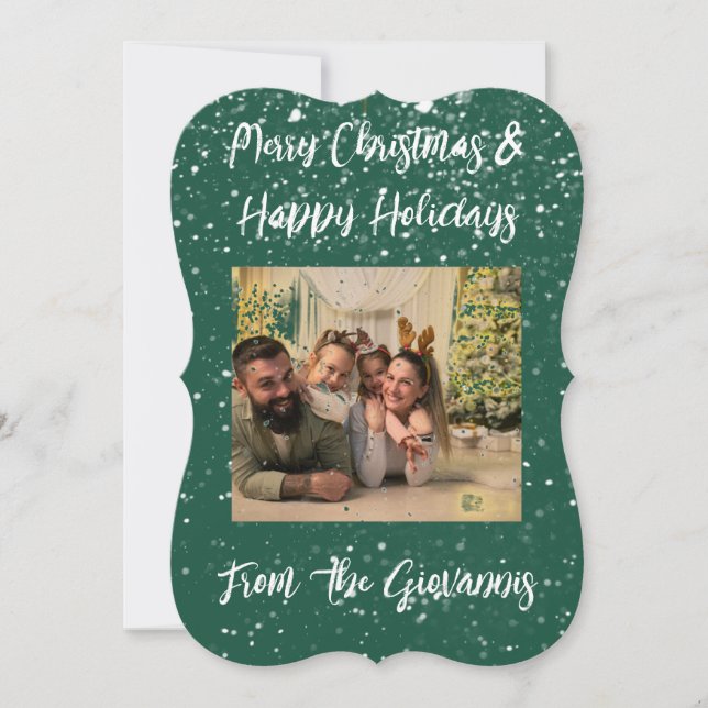 ANPASSNINGSBAR GOD JUL GREETARD SPARA DATUMET (Framsida)