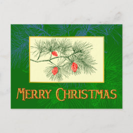 Anpassningsbar God jul Grönt Gräs vykort