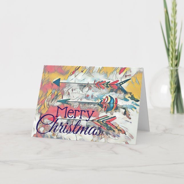 Anpassningsbar God jul hälsningskort Helgkort (Framsida)