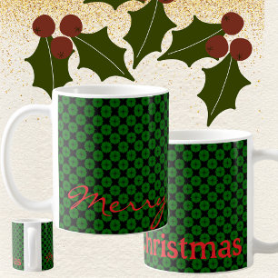 Anpassningsbar God jul helgdag grönt betald Kaffemugg