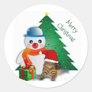Anpassningsbar  God Jul Klassisk Klistermärke