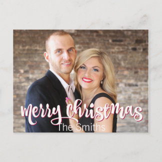 Anpassningsbar God jul One Photo Postcard Helg Vykort