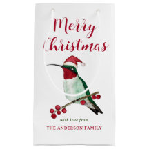 Anpassningsbar God jul Santa Hummingbird